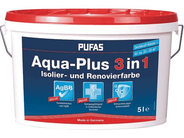 PUFAS Aqua-Plus 3in1 Isolier- und Renovierfarbe