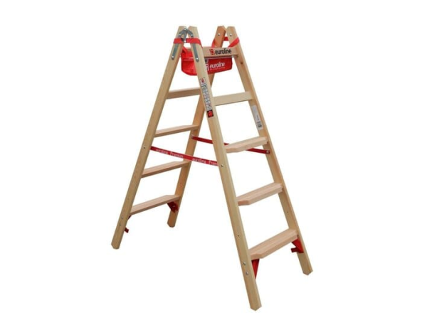 Euroline Holz-Comfort-Stufenstehleiter 2x5