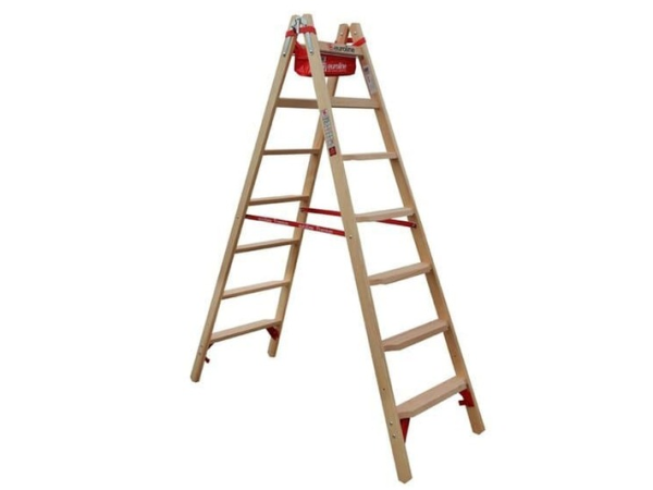 Euroline Holz-Comfort-Stufenstehleiter 2x7