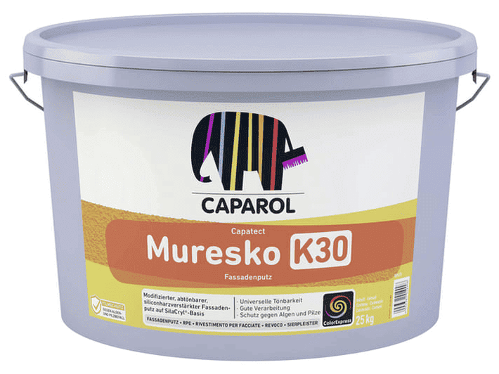 Caparol Muresko Fassadenputz K30 weiß